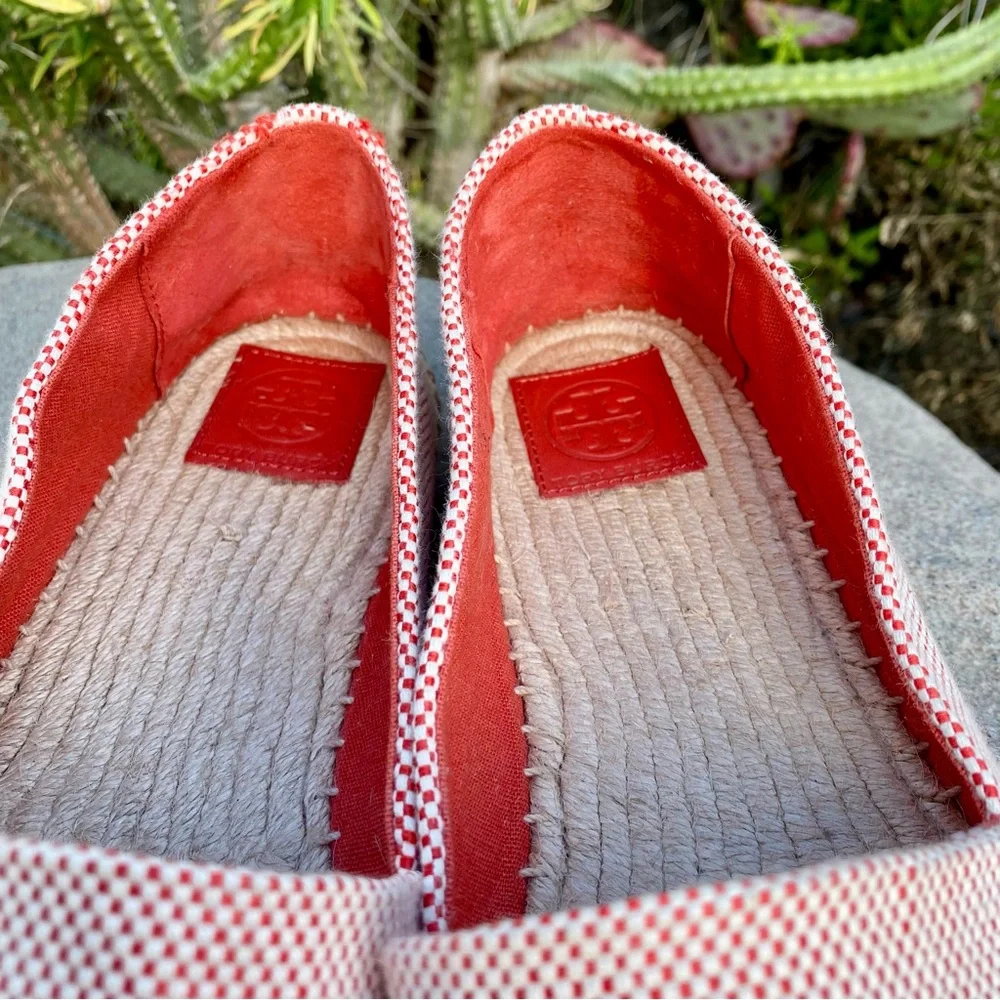 Tory Burch Red Espadrille Slip-Ons NWOB